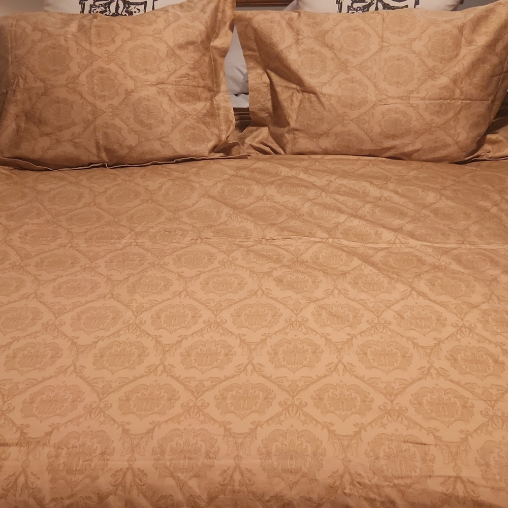 Elegant Tan Bedding Set Queen Set